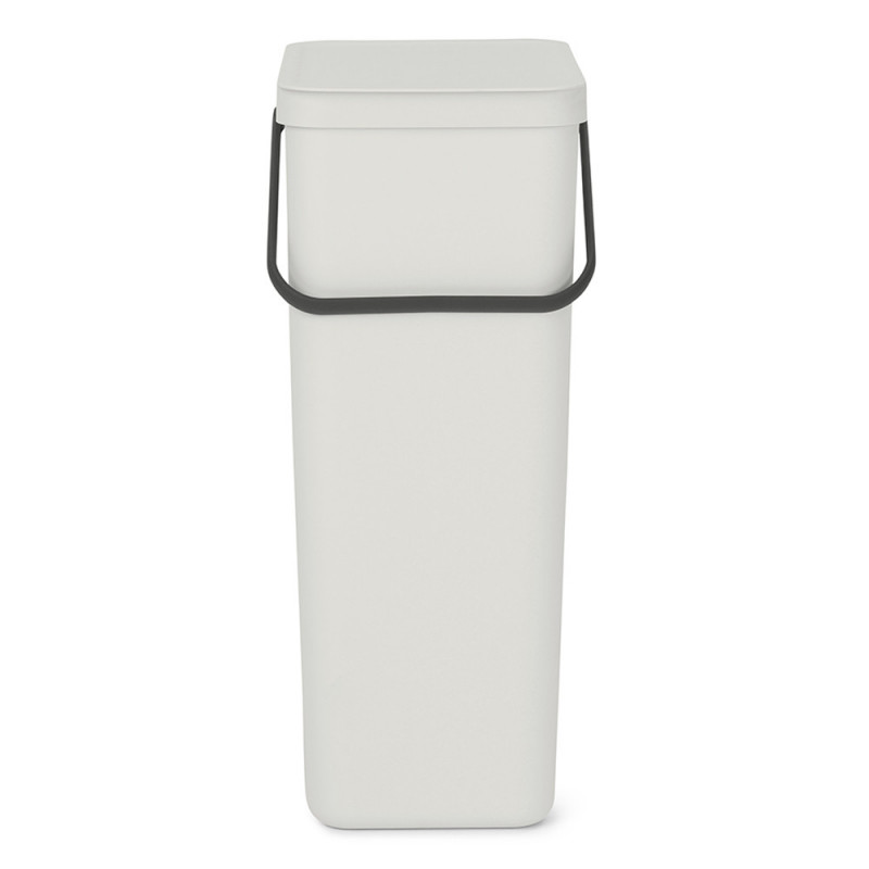 Κάδος χωριστής συλλογής απορριμμάτων Brabantia Sort&Go 1005554, 40 l, Χειρολαβή, Επιτοίχιος, Ανοιχτό γκρι