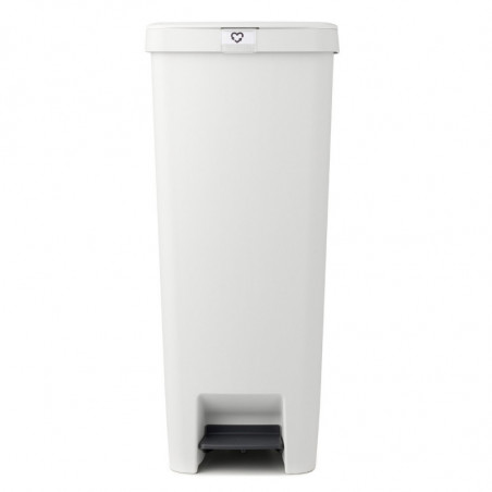Κάδος απορριμμάτων με πεντάλ Brabantia StepUp 1005556, 40 L, Οικολογικά υλικά, Μεγάλο άνοιγμα, Ανοιχτό γκρι