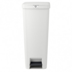 Κάδος απορριμμάτων με πεντάλ Brabantia StepUp 1005556, 40 L, Οικολογικά υλικά, Μεγάλο άνοιγμα, Ανοιχτό γκρι
