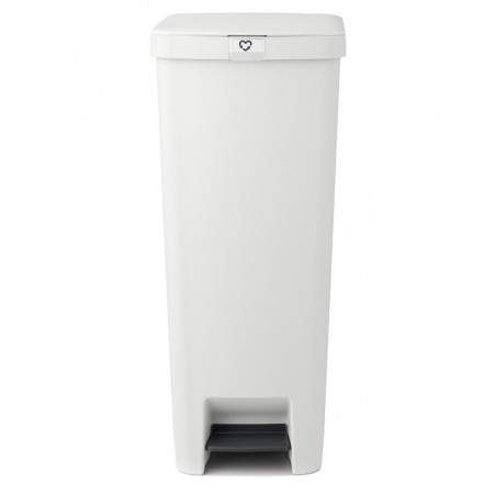 Κάδος απορριμμάτων με πεντάλ Brabantia StepUp 1005556, 40 L, Οικολογικά υλικά, Μεγάλο άνοιγμα, Ανοιχτό γκρι