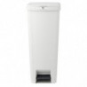 Κάδος απορριμμάτων με πεντάλ Brabantia StepUp 1005556, 40 L, Οικολογικά υλικά, Μεγάλο άνοιγμα, Ανοιχτό γκρι