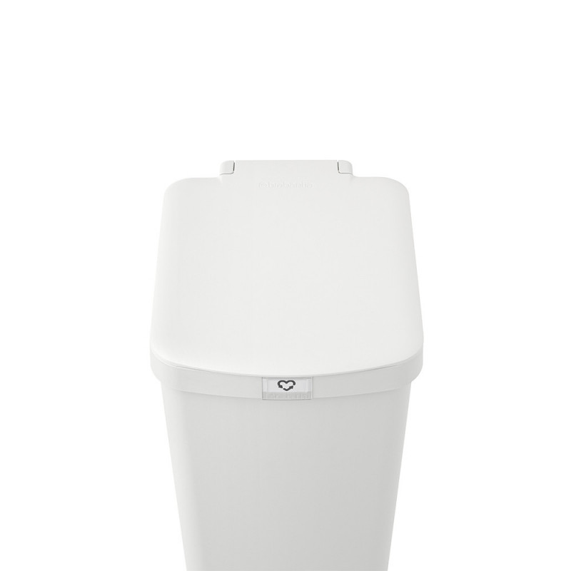Κάδος απορριμμάτων με πεντάλ Brabantia StepUp 1005556, 40 L, Οικολογικά υλικά, Μεγάλο άνοιγμα, Ανοιχτό γκρι