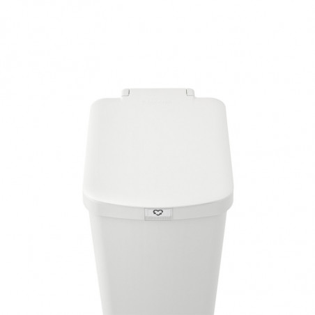 Κάδος απορριμμάτων με πεντάλ Brabantia StepUp 1005556, 40 L, Οικολογικά υλικά, Μεγάλο άνοιγμα, Ανοιχτό γκρι