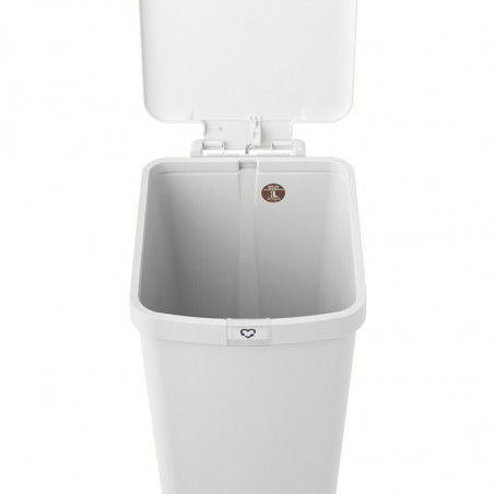 Κάδος απορριμμάτων με πεντάλ Brabantia StepUp 1005556, 40 L, Οικολογικά υλικά, Μεγάλο άνοιγμα, Ανοιχτό γκρι