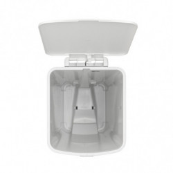 Κάδος απορριμμάτων με πεντάλ Brabantia StepUp 1005556, 40 L, Οικολογικά υλικά, Μεγάλο άνοιγμα, Ανοιχτό γκρι