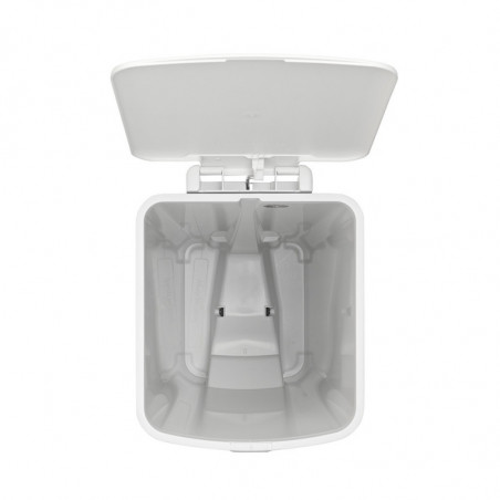 Κάδος απορριμμάτων με πεντάλ Brabantia StepUp 1005556, 40 L, Οικολογικά υλικά, Μεγάλο άνοιγμα, Ανοιχτό γκρι