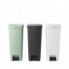 Κάδος απορριμμάτων με πεντάλ Brabantia StepUp 1005556, 40 L, Οικολογικά υλικά, Μεγάλο άνοιγμα, Ανοιχτό γκρι