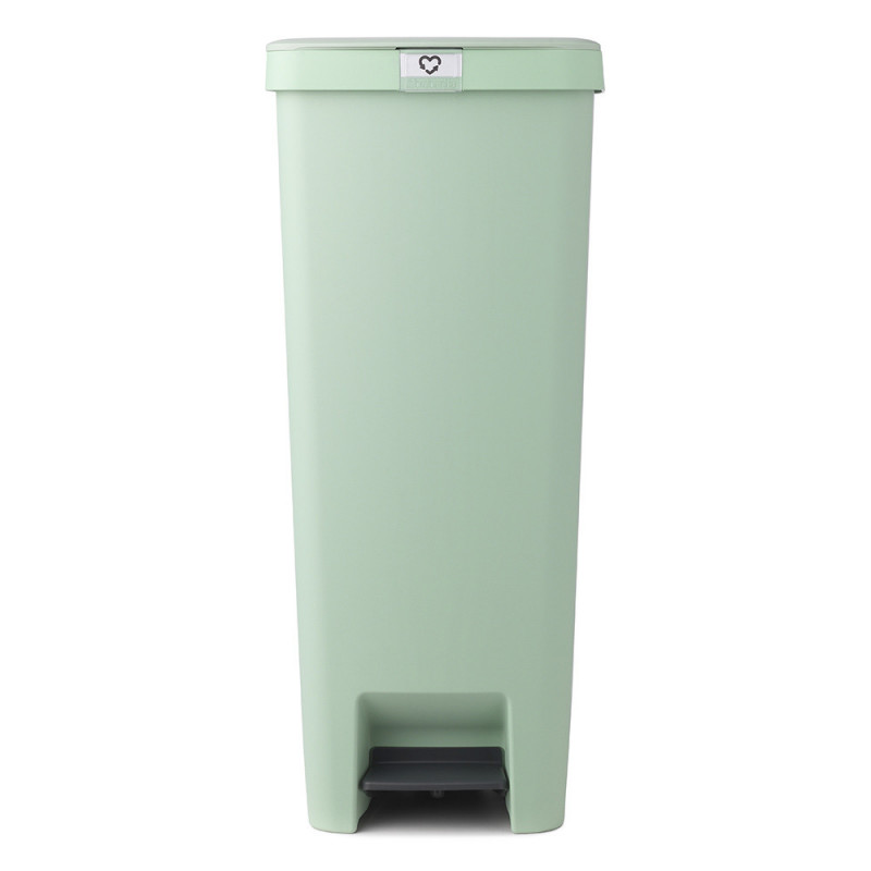 Κάδος απορριμμάτων με πεντάλ Brabantia StepUp 1005558, 40 L, Οικολογικά υλικά, Μεγάλο άνοιγμα, Ανοιχτό πράσινο