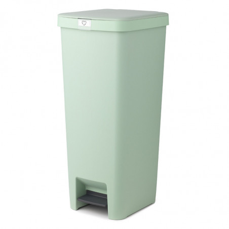 Κάδος απορριμμάτων με πεντάλ Brabantia StepUp 1005558, 40 L, Οικολογικά υλικά, Μεγάλο άνοιγμα, Ανοιχτό πράσινο