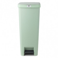 Κάδος απορριμμάτων με πεντάλ Brabantia StepUp 1005558, 40 L, Οικολογικά υλικά, Μεγάλο άνοιγμα, Ανοιχτό πράσινο