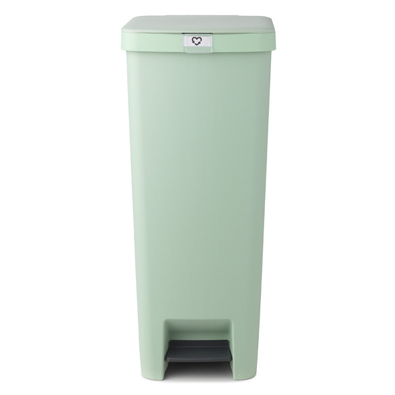 Κάδος απορριμμάτων με πεντάλ Brabantia StepUp 1005558, 40 L, Οικολογικά υλικά, Μεγάλο άνοιγμα, Ανοιχτό πράσινο