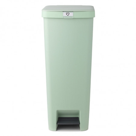 Κάδος απορριμμάτων με πεντάλ Brabantia StepUp 1005558, 40 L, Οικολογικά υλικά, Μεγάλο άνοιγμα, Ανοιχτό πράσινο