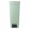 Κάδος απορριμμάτων με πεντάλ Brabantia StepUp 1005558, 40 L, Οικολογικά υλικά, Μεγάλο άνοιγμα, Ανοιχτό πράσινο