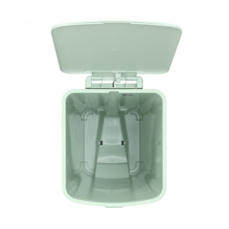 Κάδος απορριμμάτων με πεντάλ Brabantia StepUp 1005558, 40 L, Οικολογικά υλικά, Μεγάλο άνοιγμα, Ανοιχτό πράσινο