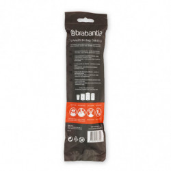 Brabantia PerfectFit σακούλες κάδων απορριμμάτων 1005562, μέγεθος B, 5 l, 10 τεμάχια, λευκό