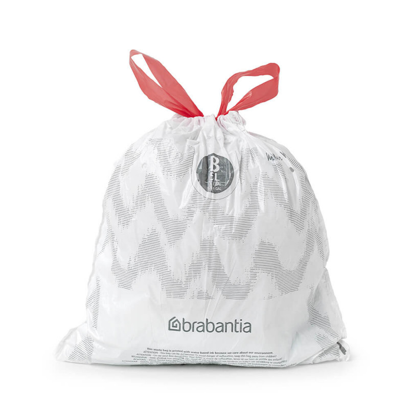 Brabantia PerfectFit σακούλες κάδων απορριμμάτων 1005562, μέγεθος B, 5 l, 10 τεμάχια, λευκό