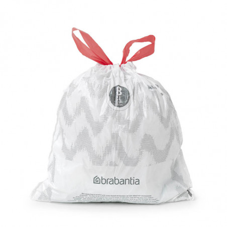 Brabantia PerfectFit σακούλες κάδων απορριμμάτων 1005562, μέγεθος B, 5 l, 10 τεμάχια, λευκό