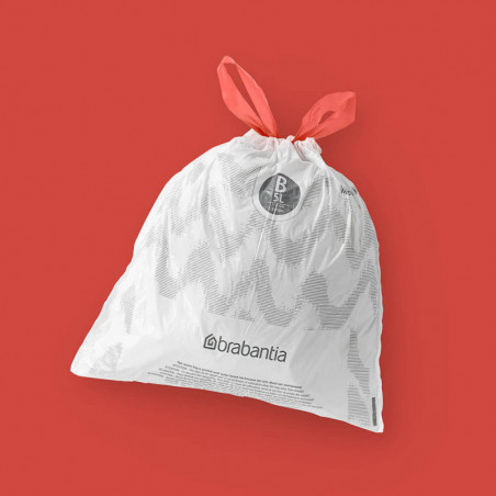 Brabantia PerfectFit σακούλες κάδων απορριμμάτων 1005562, μέγεθος B, 5 l, 10 τεμάχια, λευκό