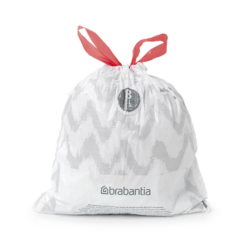Brabantia PerfectFit σακούλες κάδων απορριμμάτων 1005563, μέγεθος B, 5 l, 40 τεμάχια, λευκό