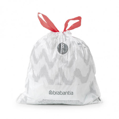 Brabantia PerfectFit σακούλες κάδων απορριμμάτων 1005563, μέγεθος B, 5 l, 40 τεμάχια, λευκό