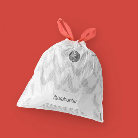Brabantia PerfectFit σακούλες κάδων απορριμμάτων 1005563, μέγεθος B, 5 l, 40 τεμάχια, λευκό