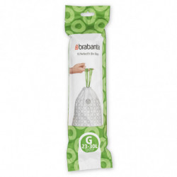 Σακούλα απορριμμάτων Brabantia PerfectFit NewIcon/Touch 1005570, μέγεθος G, 23-30 l, 10 τεμάχια, λευκό