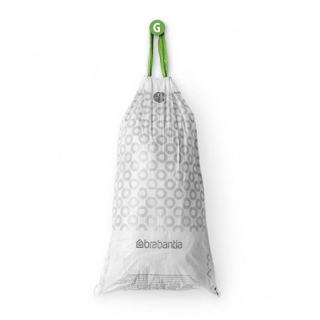 Σακούλα απορριμμάτων Brabantia PerfectFit NewIcon/Touch 1005570, μέγεθος G, 23-30 l, 10 τεμάχια, λευκό