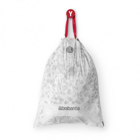 Σακούλες απορριμμάτων Brabantia PerfectFit NewIcon 1005584, μέγεθος Y, 20 l, 10 τεμάχια, λευκό