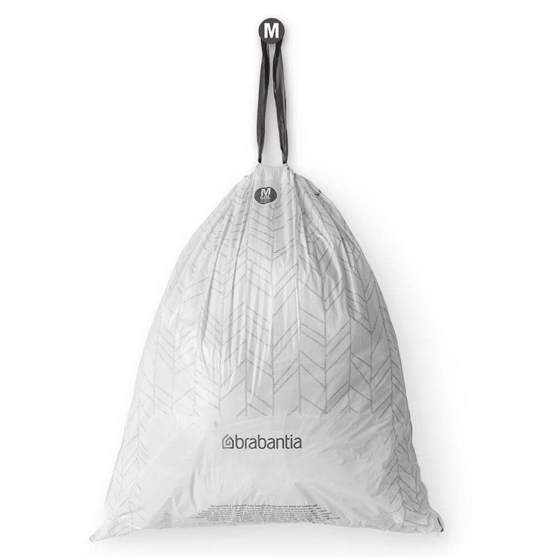 Σακούλες απορριμμάτων Brabantia PerfectFit Bo 1005594, μέγεθος M, 60 l, 40 τεμάχια, λευκό
