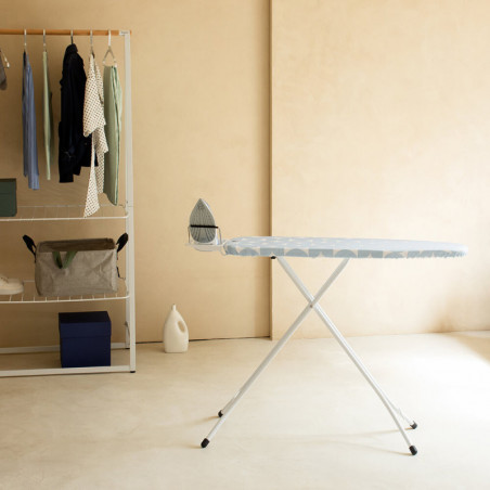 Τραπέζι σιδερώματος Brabantia A 1005615, 110x30 cm, 7 θέσεις ρύθμισης, Βάση για σίδερο, γαλάζιο χρώμα