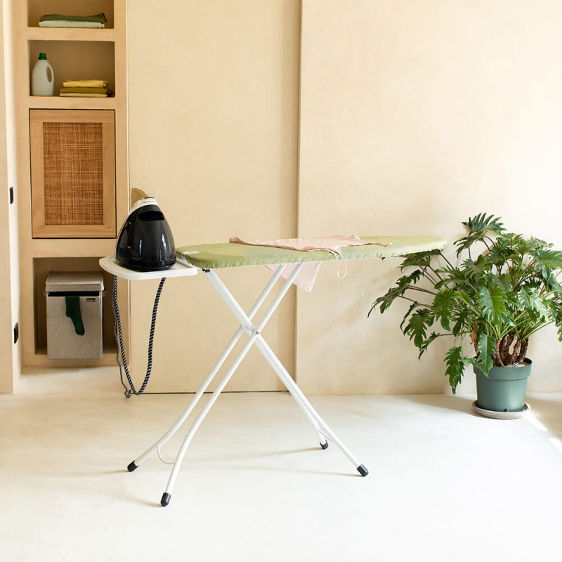 Τραπέζι σιδερώματος Brabantia B 1005618, 124x38 cm, 7 θέσεις ρύθμισης, υποδοχή γεννήτριας ατμού, Πράσινο