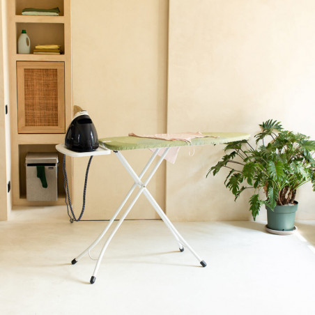 Τραπέζι σιδερώματος Brabantia B 1005618, 124x38 cm, 7 θέσεις ρύθμισης, υποδοχή γεννήτριας ατμού, Πράσινο