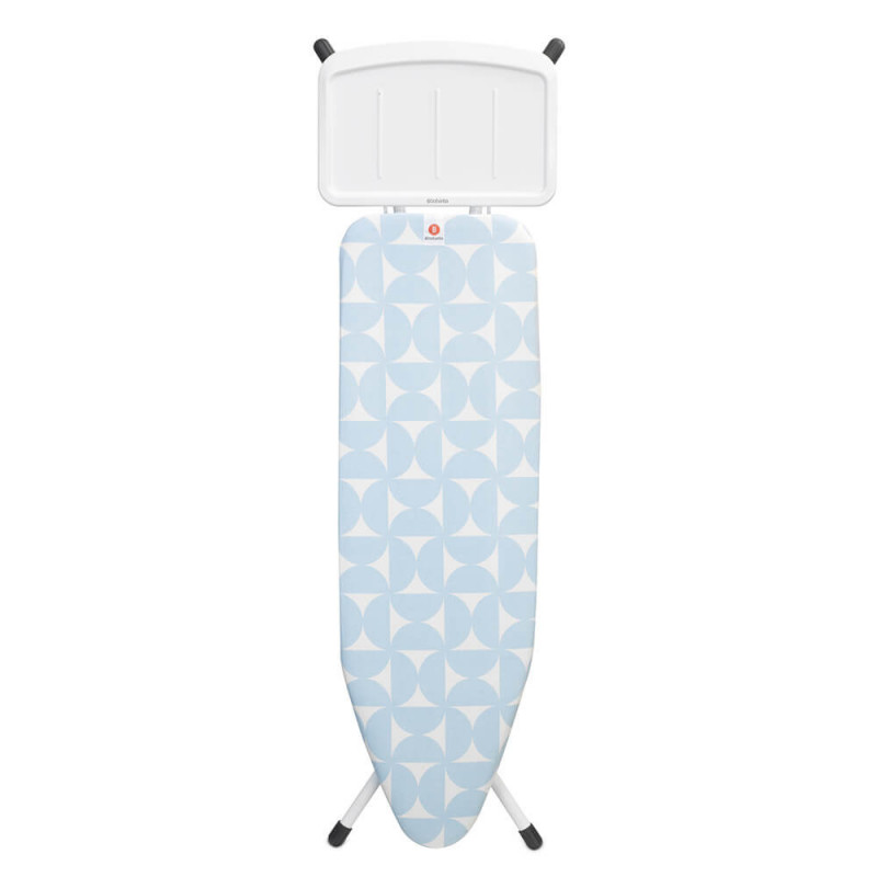 Τραπέζι σιδερώματος Brabantia B 1005619, 124x38 cm, 7 θέσεις ρύθμισης, υποδοχή γεννήτριας ατμού, γαλάζιο χρώμα