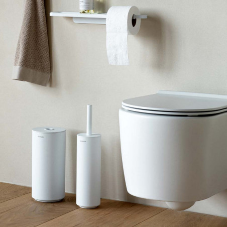Χαρτοθήκη τουαλέτας Brabantia MindSet Mineral 1005677, Διπλό, Επιδαπέδια ή επιτοίχια τοποθέτηση, Φινίρισμα Mineral, Λευκό