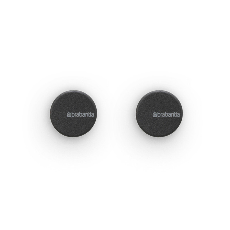 Σετ 2 κρεμάστρων Brabantia MindSet 1005680, Ορυκτή επίστρωση, Περιλαμβάνεται σετ τοποθέτησης, Μέχρι 2 kg, Σκούρο γκρι