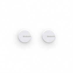 Σετ 2 κρεμάστρων Brabantia MindSet 1005681, Ορυκτής επίστρωσης, Περιλαμβάνεται σετ τοποθέτησης, Μέχρι 2 kg, Λευκό