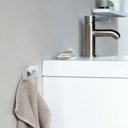 Σετ 2 κρεμάστρων Brabantia MindSet 1005681, Ορυκτής επίστρωσης, Περιλαμβάνεται σετ τοποθέτησης, Μέχρι 2 kg, Λευκό
