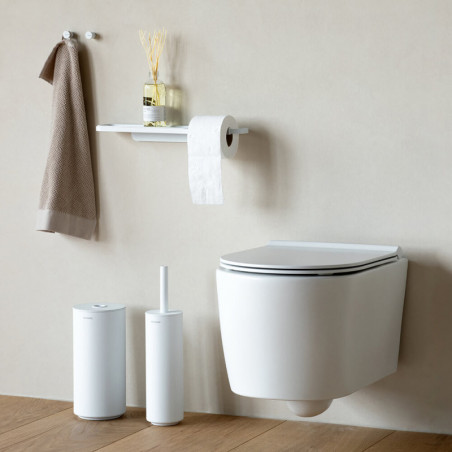 Σετ 2 κρεμάστρων Brabantia MindSet 1005681, Ορυκτής επίστρωσης, Περιλαμβάνεται σετ τοποθέτησης, Μέχρι 2 kg, Λευκό