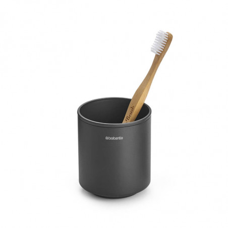 Brabantia MindSet υποδοχή οδοντόβουρτσας 1005684, Εύκολος καθαρισμός, Μεγάλο άνοιγμα, Ορυκτή επίστρωση, Σκούρο γκρι