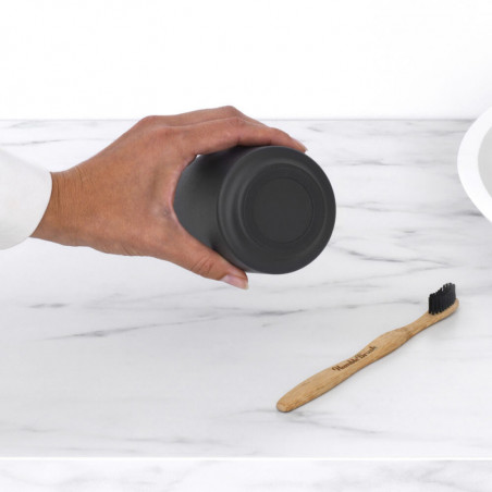 Brabantia MindSet υποδοχή οδοντόβουρτσας 1005684, Εύκολος καθαρισμός, Μεγάλο άνοιγμα, Ορυκτή επίστρωση, Σκούρο γκρι