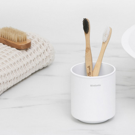 Brabantia MindSet υποδοχή οδοντόβουρτσας 1005685, Εύκολος καθαρισμός, Μεγάλο άνοιγμα, Ορυκτή επίστρωση, Λευκό