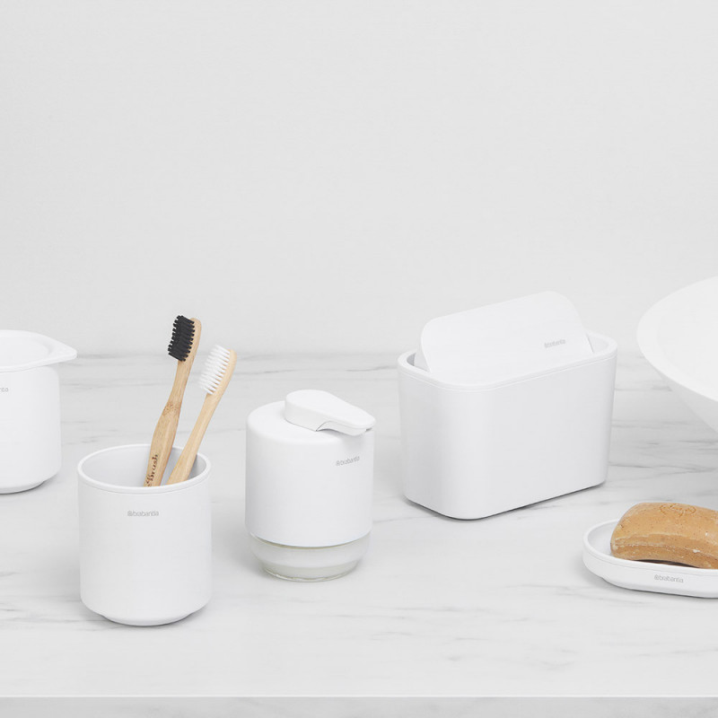 Brabantia MindSet υποδοχή οδοντόβουρτσας 1005685, Εύκολος καθαρισμός, Μεγάλο άνοιγμα, Ορυκτή επίστρωση, Λευκό