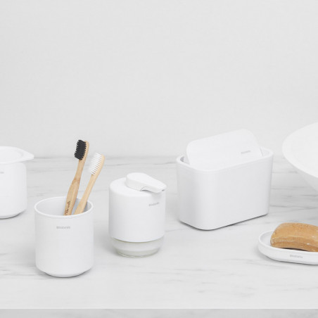 Brabantia MindSet υποδοχή οδοντόβουρτσας 1005685, Εύκολος καθαρισμός, Μεγάλο άνοιγμα, Ορυκτή επίστρωση, Λευκό
