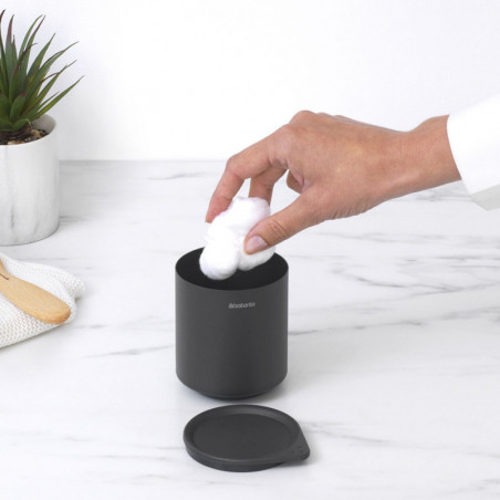 Κουτί αξεσουάρ μπάνιου Brabantia MindSet Mineral 1005686, Αντιολισθητική βάση, Φινίρισμα Mineral, Γκρι