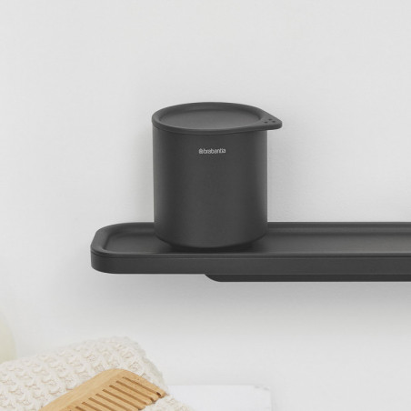 Κουτί αξεσουάρ μπάνιου Brabantia MindSet Mineral 1005686, Αντιολισθητική βάση, Φινίρισμα Mineral, Γκρι