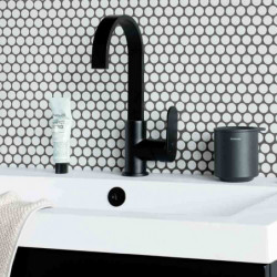 Κουτί αξεσουάρ μπάνιου Brabantia MindSet Mineral 1005686, Αντιολισθητική βάση, Φινίρισμα Mineral, Γκρι