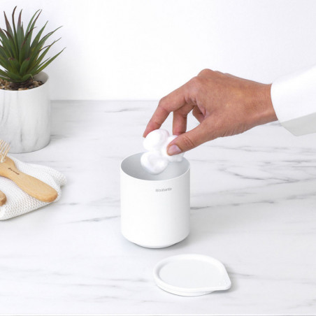 Κουτί αξεσουάρ μπάνιου Brabantia MindSet Mineral 1005687, Αντιολισθητική βάση, Ορυκτό φινίρισμα, Λευκό