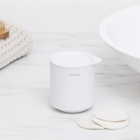 Κουτί αξεσουάρ μπάνιου Brabantia MindSet Mineral 1005687, Αντιολισθητική βάση, Ορυκτό φινίρισμα, Λευκό