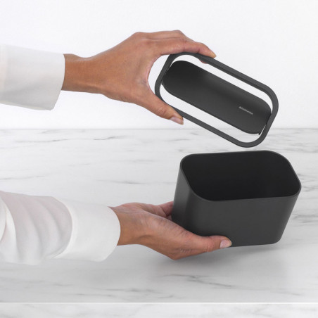 Brabantia MindSet 1005688, Ορυκτέλαιο με επικάλυψη, Καπάκι με περιστρεφόμενο καπάκι, Σκούρο γκρι