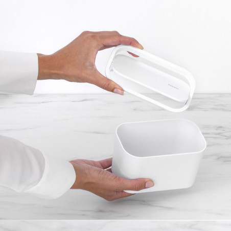 Brabantia MindSet 1005689, με μεταλλική επίστρωση, με περιστρεφόμενο καπάκι, Λευκό